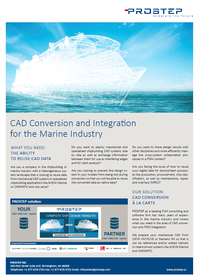 ​CAD Conversion and Integration for the Marine Industry Information Sheet 