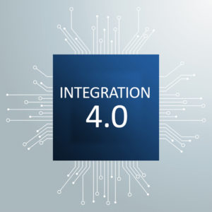 Industrie 4.0 Futuristic Processor Circuit Board Infographic