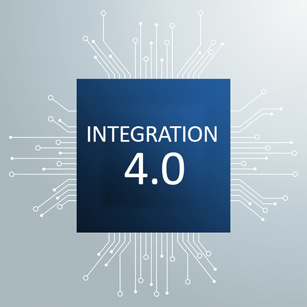 Industrie 4.0 Futuristic Processor Circuit Board Infographic
